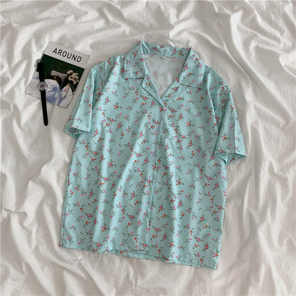 Natasha – Short Sleeve Plus Size Women's Shirt in Korean Style