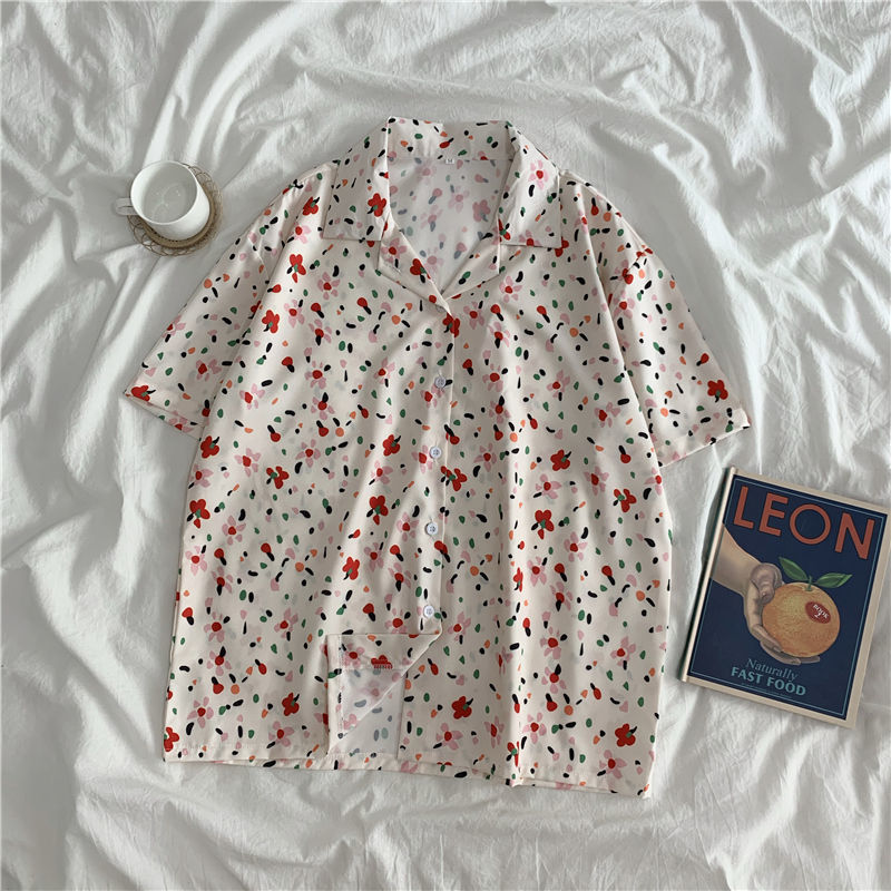 Natasha – Short Sleeve Plus Size Women's Shirt in Korean Style