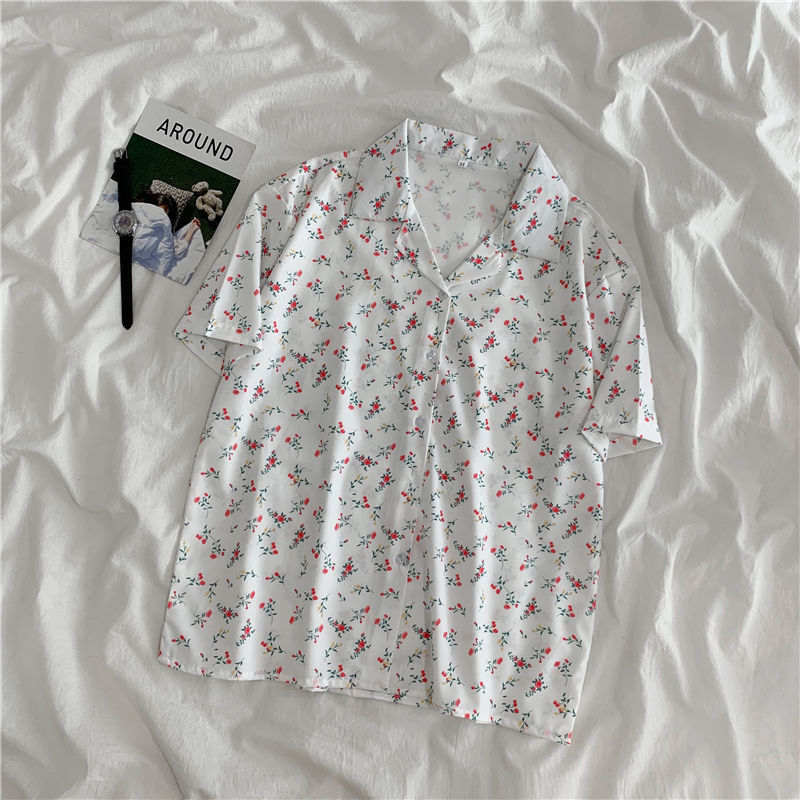 Natasha – Short Sleeve Plus Size Women's Shirt in Korean Style