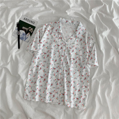 Natasha – Short Sleeve Plus Size Women's Shirt in Korean Style