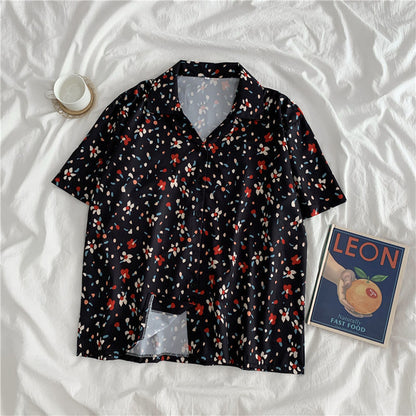 Natasha – Short Sleeve Plus Size Women's Shirt in Korean Style