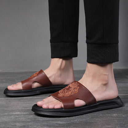 Allan – Summer Men's Beach Sandals in Vegan Leather