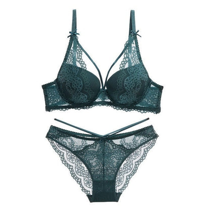 Jennifer – Green Push-Up Bra Set