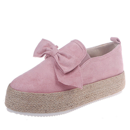 Kathleen – Flat Espadrilles with Bow in Premium Vegan Suede and Hemp Rope