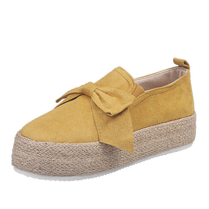 Kathleen – Flat Espadrilles with Bow in Premium Vegan Suede and Hemp Rope