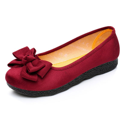 Angela – Ballerina Shoes with Bow and Round Toe