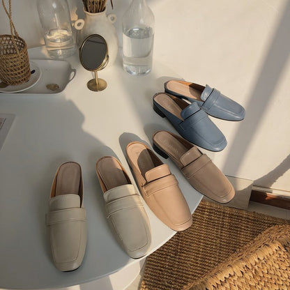 Rachel – Women's Flat Shoes with Vegan Leather Cap Toe