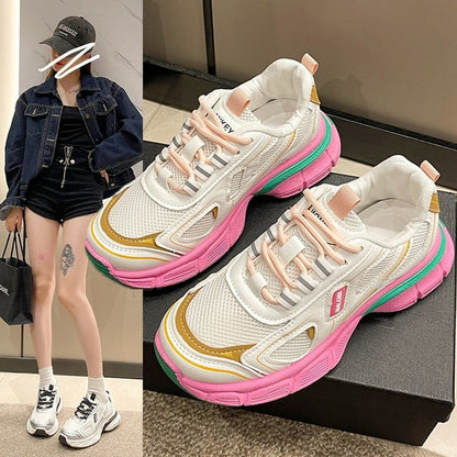 Carly – Comfortable Women's Sneakers with Mesh Surface and Platform