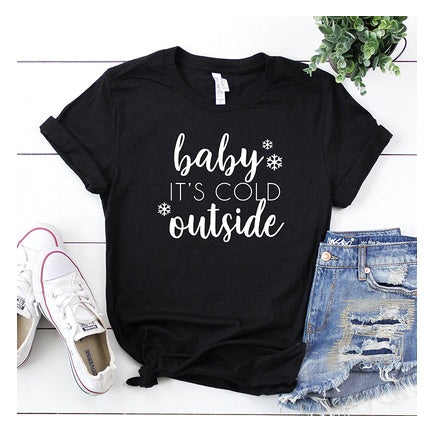 Carol – Women's Cotton T-Shirt with Cross Motif