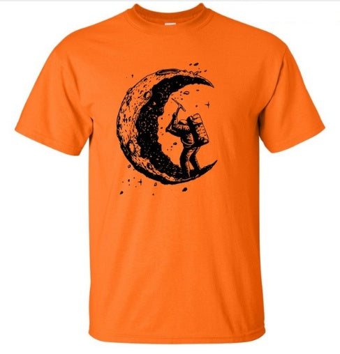 Frederick – Casual T-Shirt with Moon Print for Men