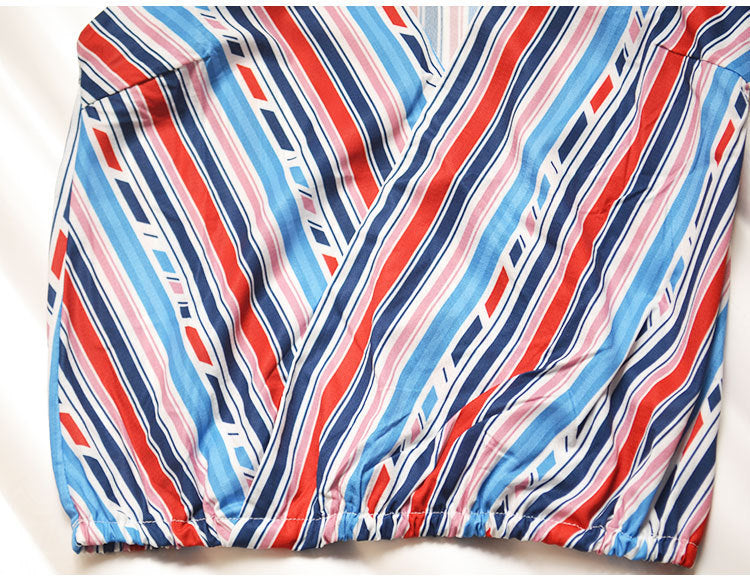 Julia – Women's V-Neck Camisole with Color Stripes