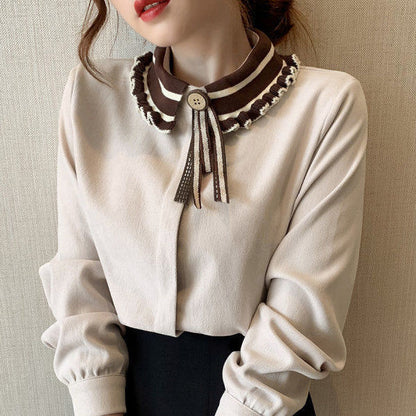 Kathryn – Long Sleeve Corduroy Shirt for Women in Fall and Winter