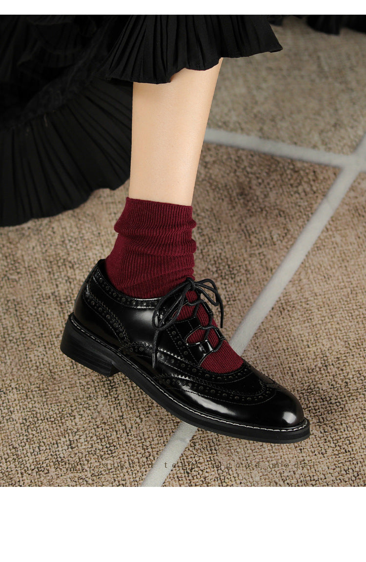 Marie – Stylish Women's Oxford Lace-Up Shoes in Vegan Leather with Color Combination