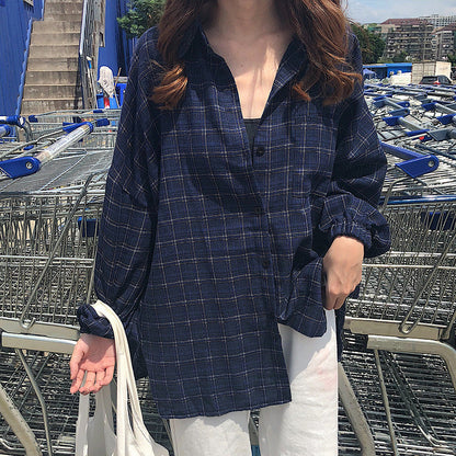 Jade – Plaid Blouse