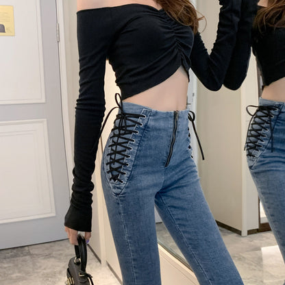 Audrey – High-Waisted Slim Skinny Jeans