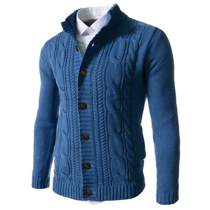 Raymond – Stand Collar Knit Button Men's Cardigan