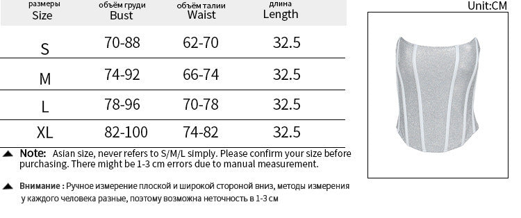 Denise – Shiny Slimming Corset Tube Top