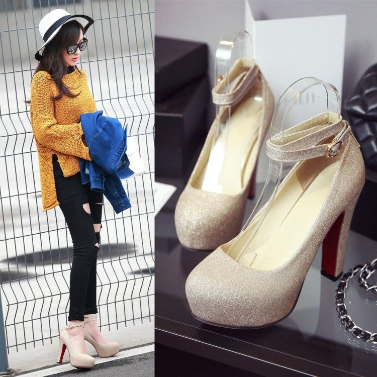 Natalie – Elegant Women's Wedding Shoes with Thick Sole