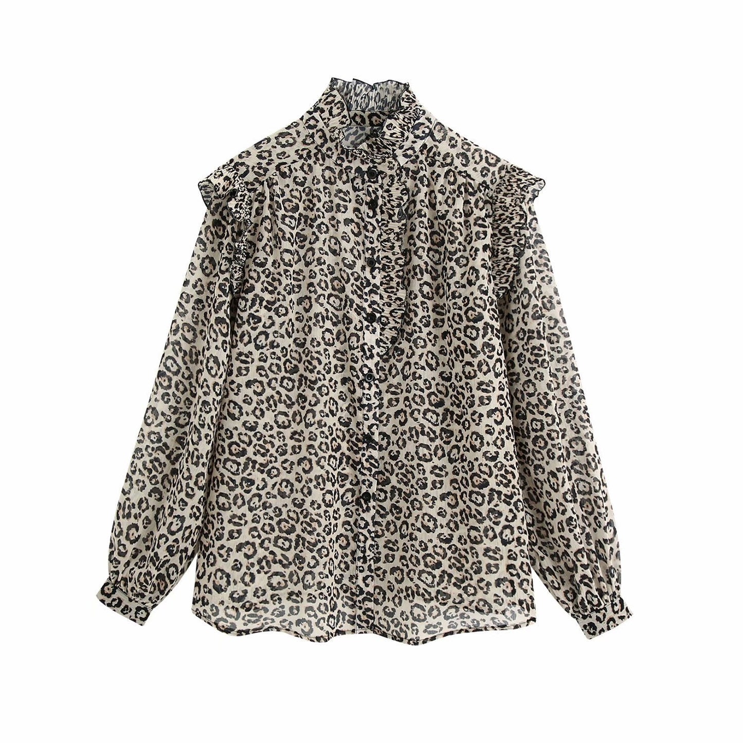 Angela – Printed Chiffon Shirt