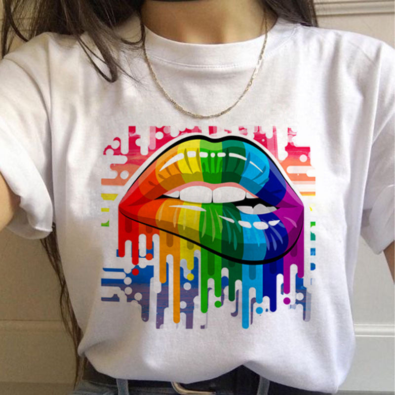 Julia – Rainbow Women's Short Sleeve T-Shirt
