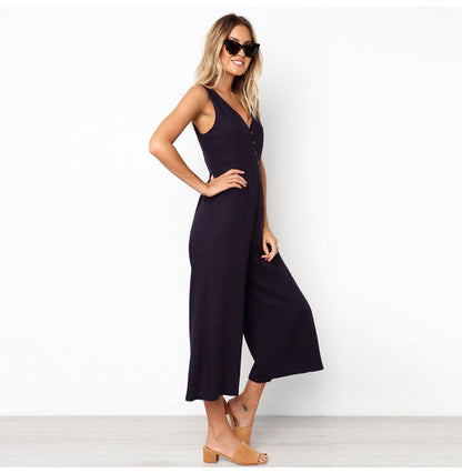Juliet – Backless V-Neck Jumpsuit