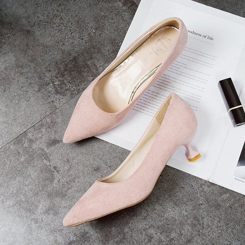 Anne – Tapered Stiletto Heels in Premium Vegan Suede for Women