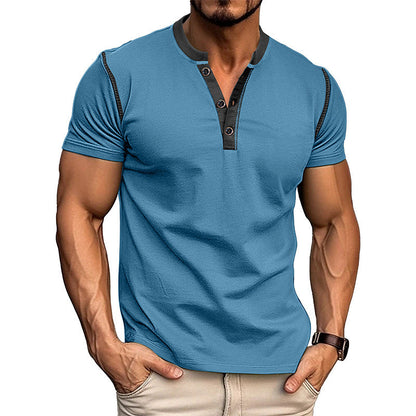 Alan – Short Sleeve V-Neck Polo for Men