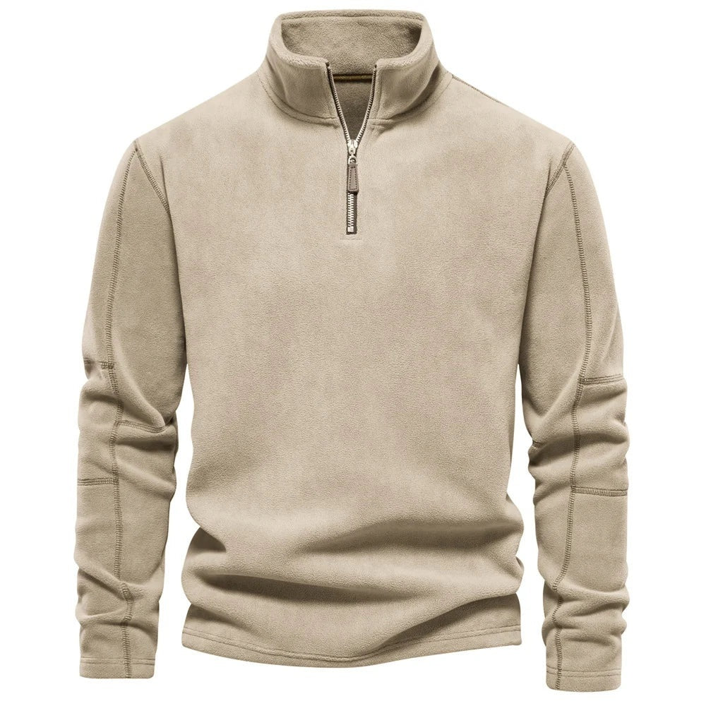 Larry – Fleece Zip Sweatshirt with High Collar