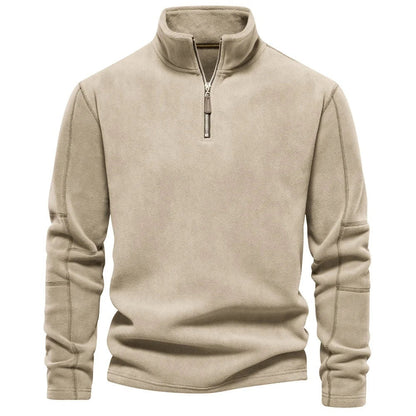 Larry – Fleece Zip Sweatshirt with High Collar