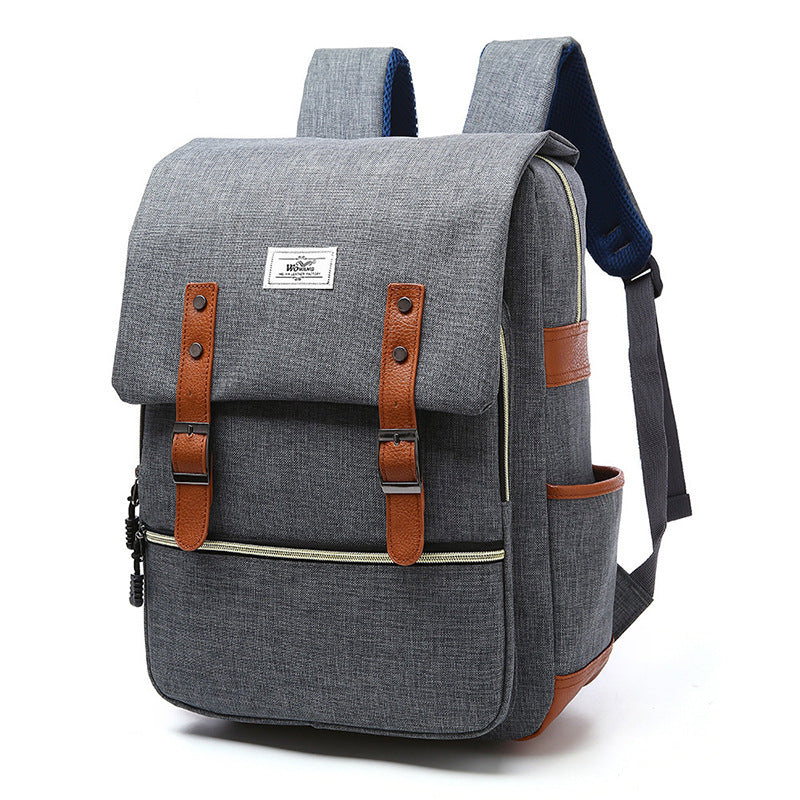 Luke – Vintage Unisex Canvas Backpack with USB Charging Feature