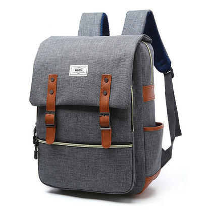 Luke – Vintage Unisex Canvas Backpack with USB Charging Feature