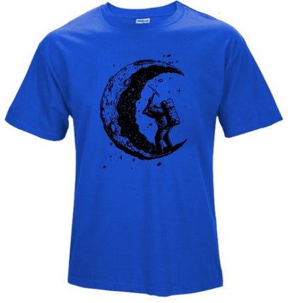Frederick – Casual T-Shirt with Moon Print for Men