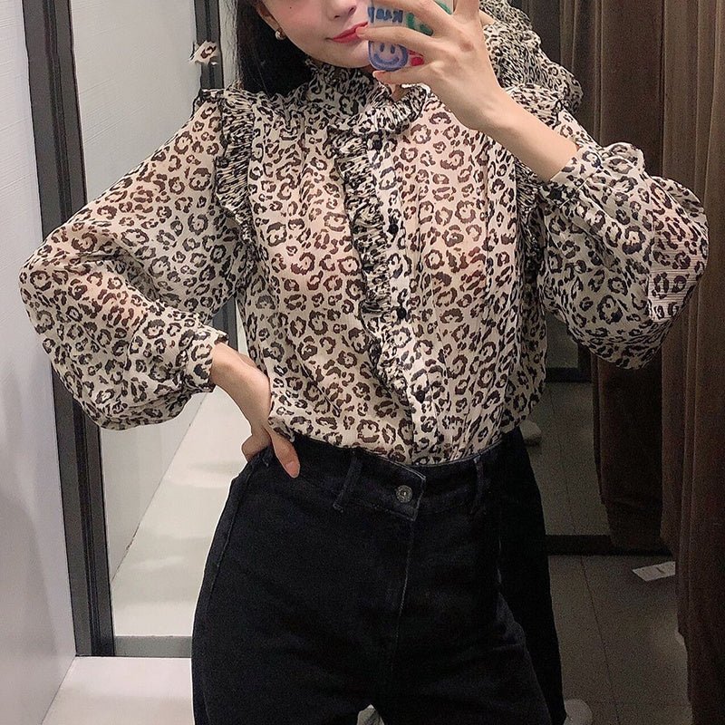 Angela – Printed Chiffon Shirt