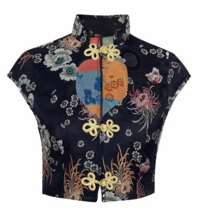 Vanessa – Retro Cheongsam Dress with Side Slit and High Waist