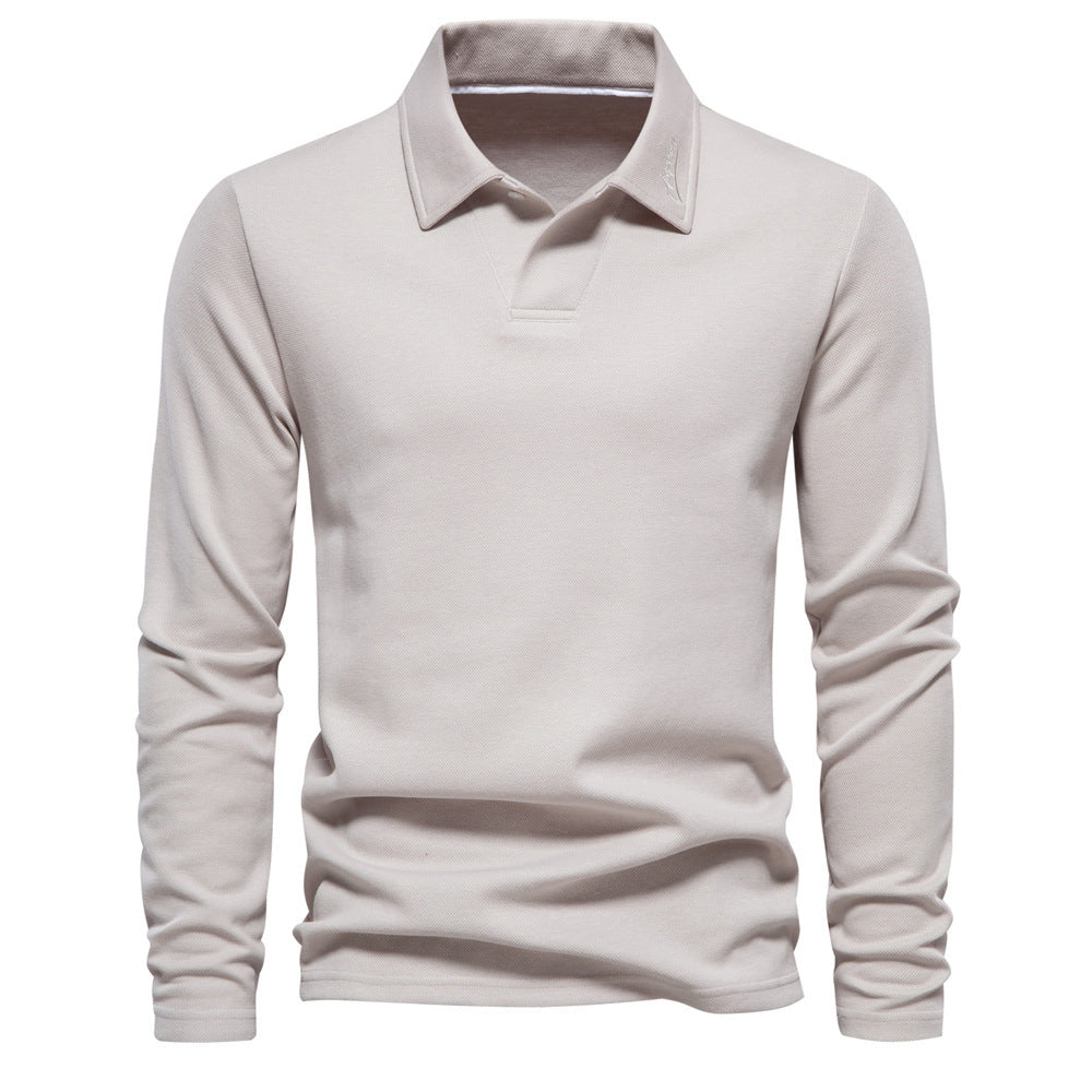 Martin – Long Sleeve Polo Shirt for Men in Solid Design