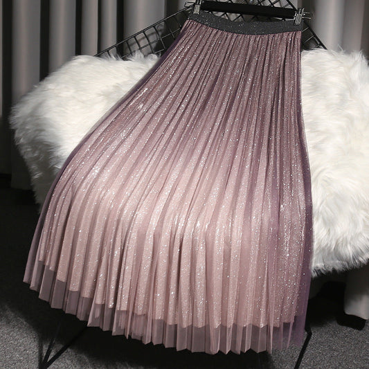 Shirley – Pleated Women's Skirt with Gradient