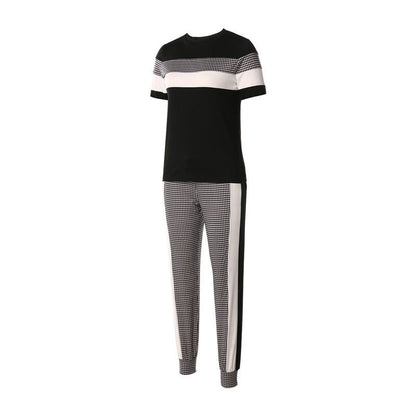 Tamara – Women's Set with Short Sleeve Top and High-Waist Pants