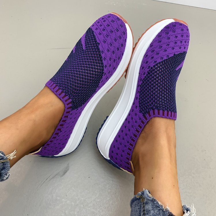 Denise – Breathable Flyknit Wedge Sneakers