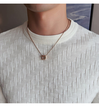 Leslie – Slim Fit Crew Neck Sweater in Breathable Knit