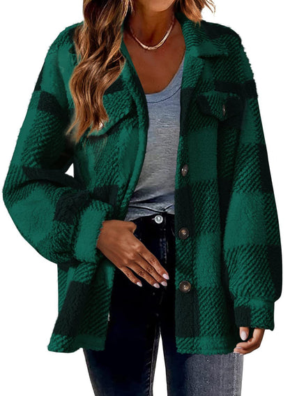Amy – Plaid Wool Jacket with Pockets