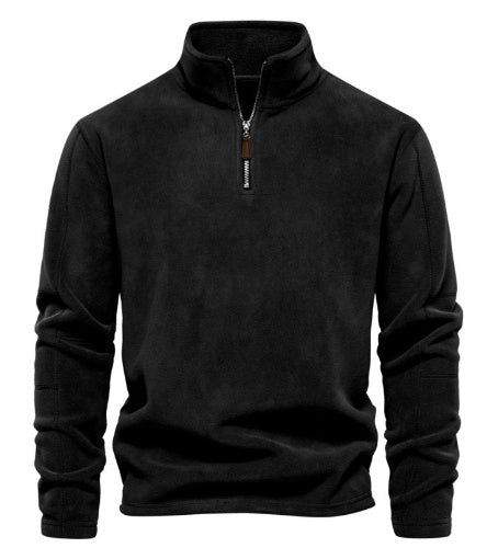 Larry – Fleece Zip Sweatshirt with High Collar