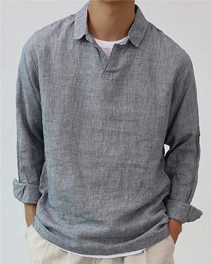 Giles – Oversized Men's Sweater with Long Sleeves in Solid Design