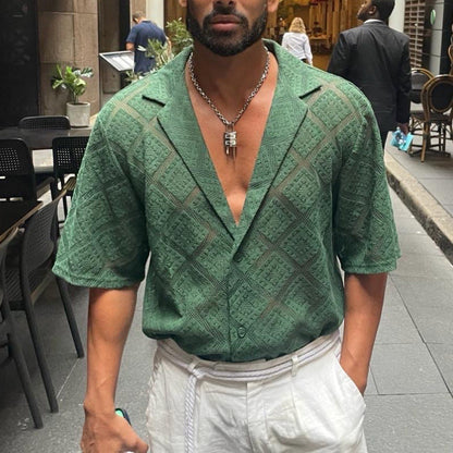 Phillip – Breathable Short Sleeve Shirt with Lapels