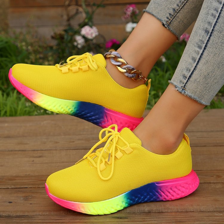 Jenny – Fashionable Women's Sneakers with Rainbow Sole