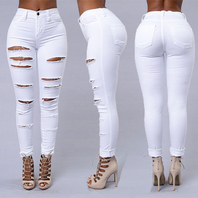 Anne – Distressed High-Waisted Jeans