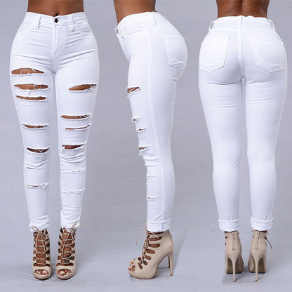 Anne – Distressed High-Waisted Jeans