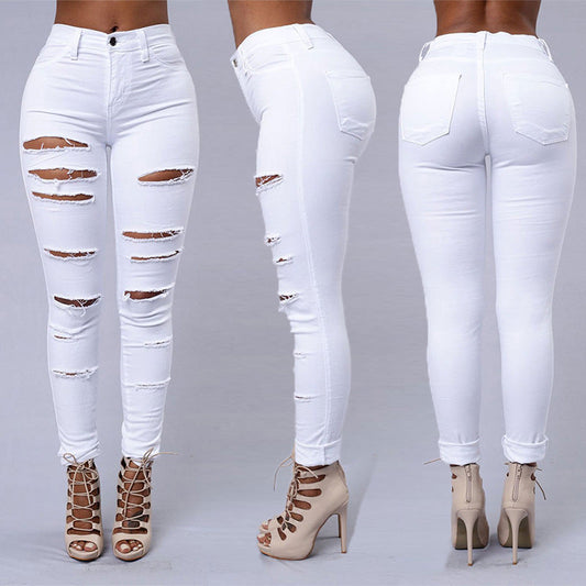 Anne – Distressed High-Waisted Jeans