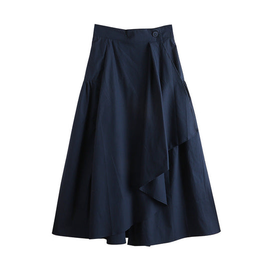 Shannon – A-Line Skirt with Button Details and Stitching