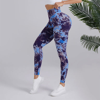 Francesca – High-Waisted Seamless Tie-Dye Yoga Pants for Women
