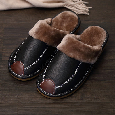 Sara – Cotton Slippers with Vegan Leather for Women